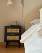 2 Drawer Bedside Table OPOCO Black