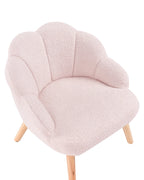 Kids Armchair MILAND Boucle Pastel Pink