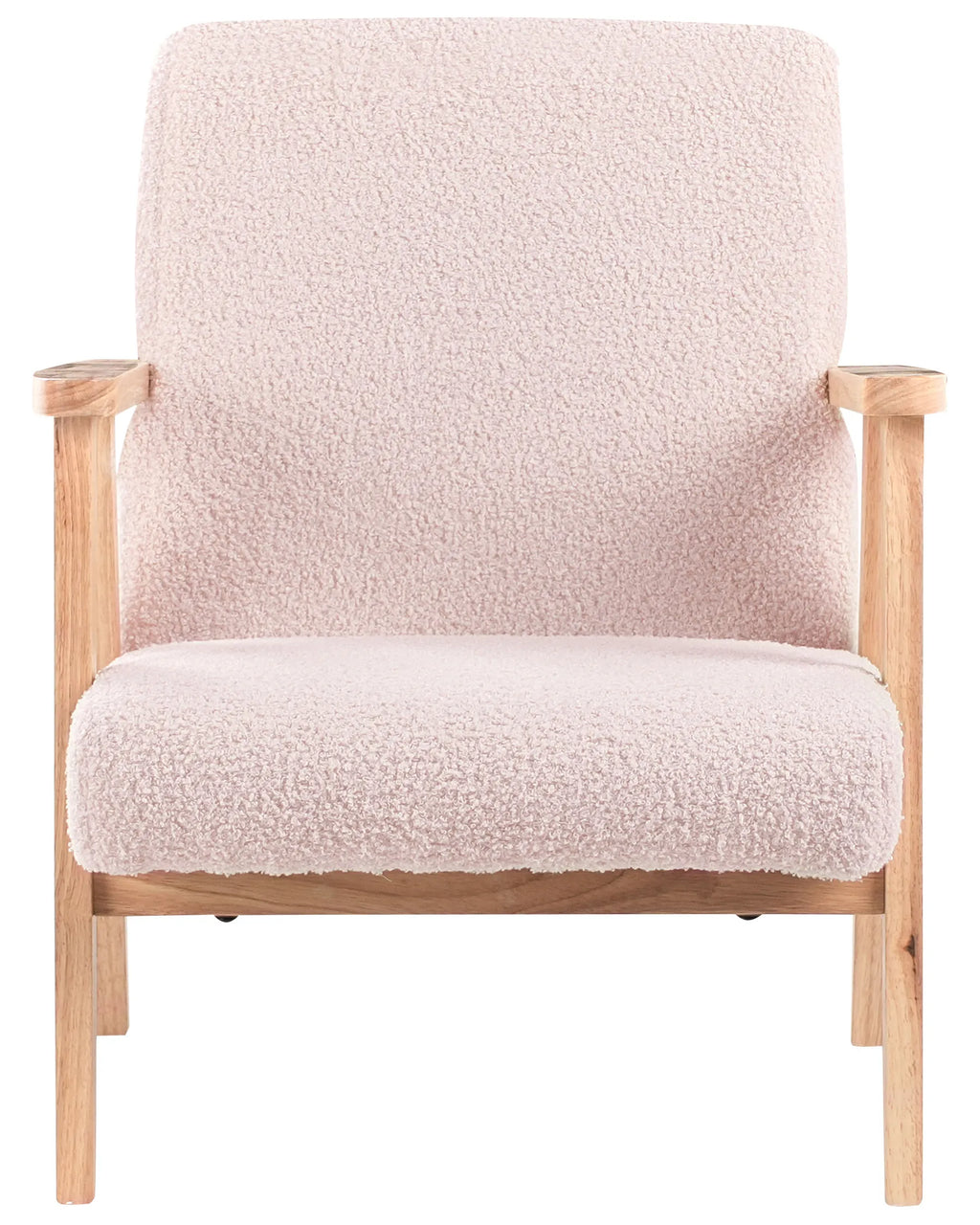 Kids Armchair LINDE Boucle Pastel Pink