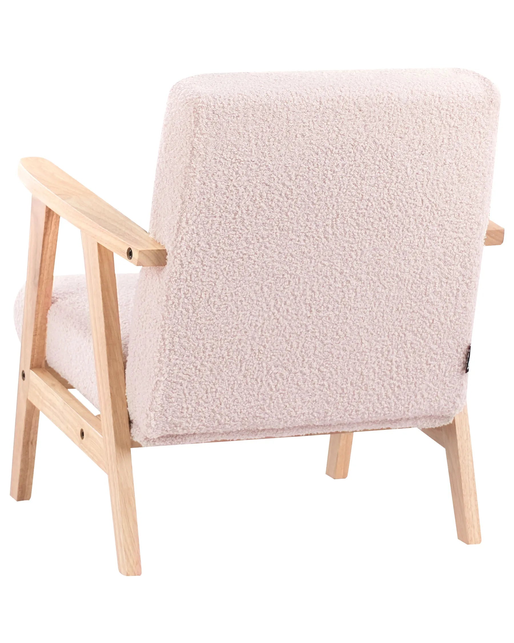 Kids Armchair LINDE Boucle Pastel Pink