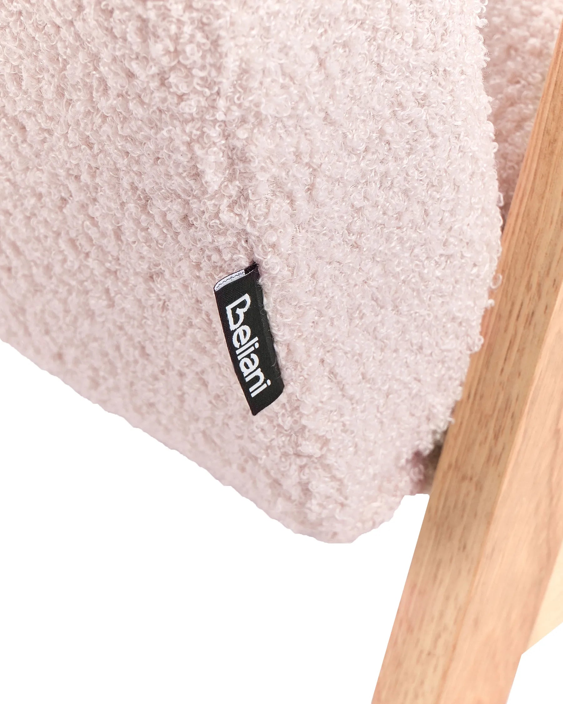 Kids Armchair LINDE Boucle Pastel Pink