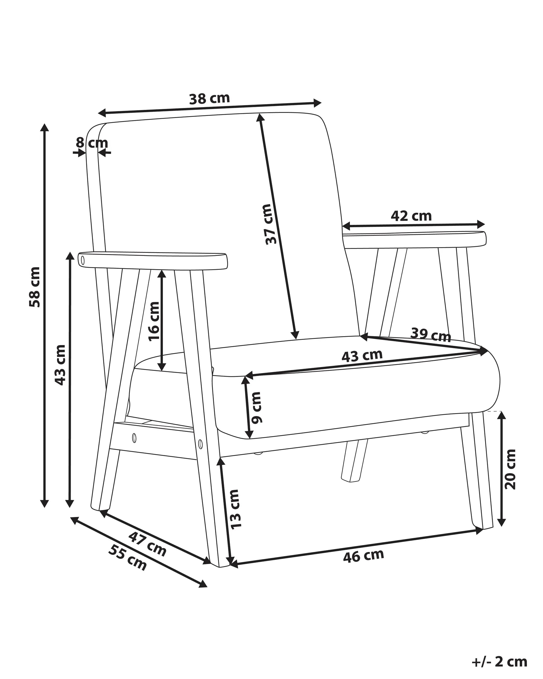 Kids Armchair LINDE Boucle Pastel Pink