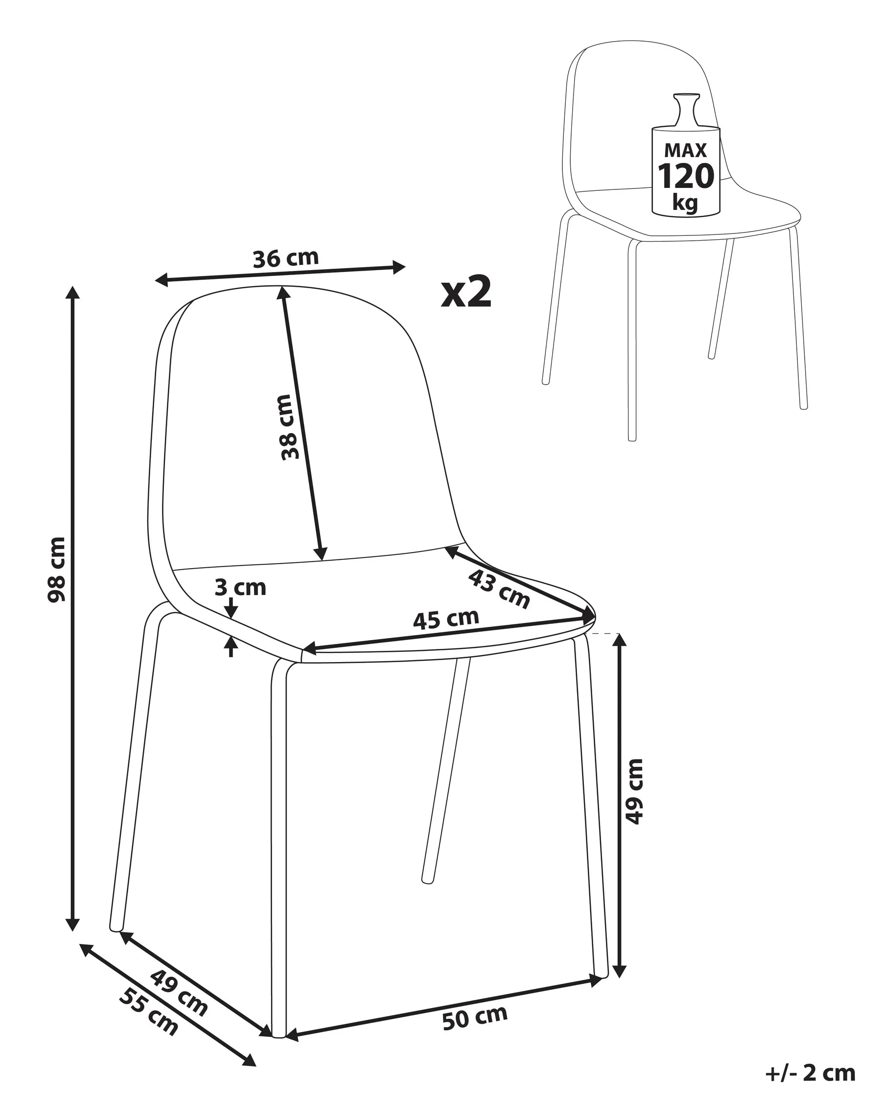 Set of 2 Conference Chairs LOMA Boucle Off-White