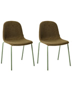 Set of 2 Conference Chairs LOMA Boucle Green