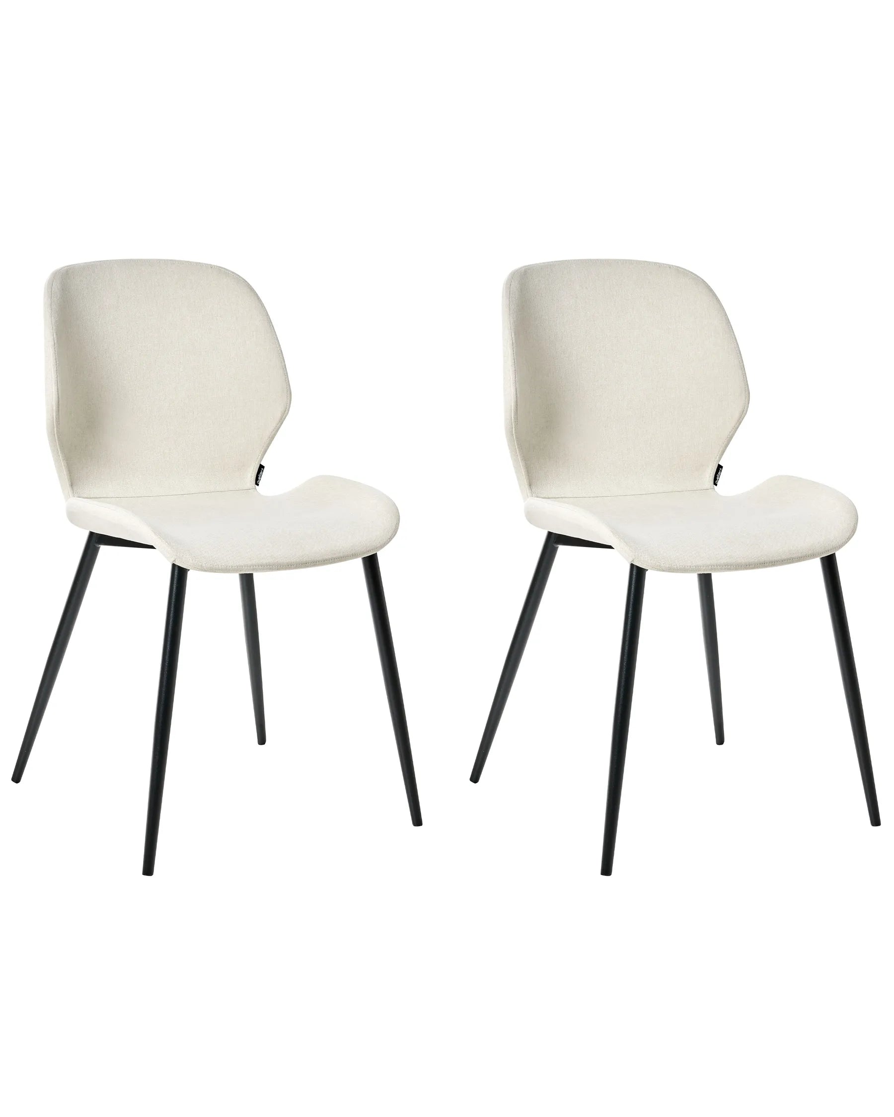 Set of 2 Conference Chairs HOLLAND Fabric Light Beige