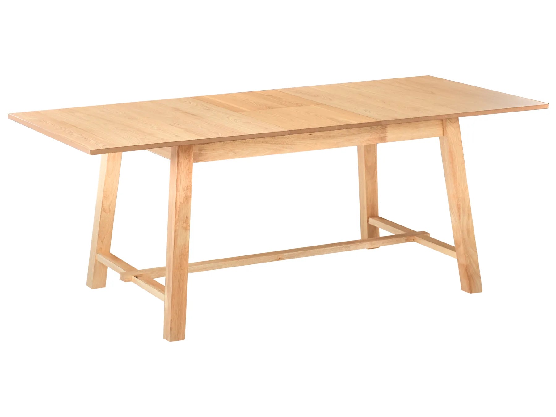 Extending Dining Table BARNES Light Ash Wood 160/200 cm 90 cm