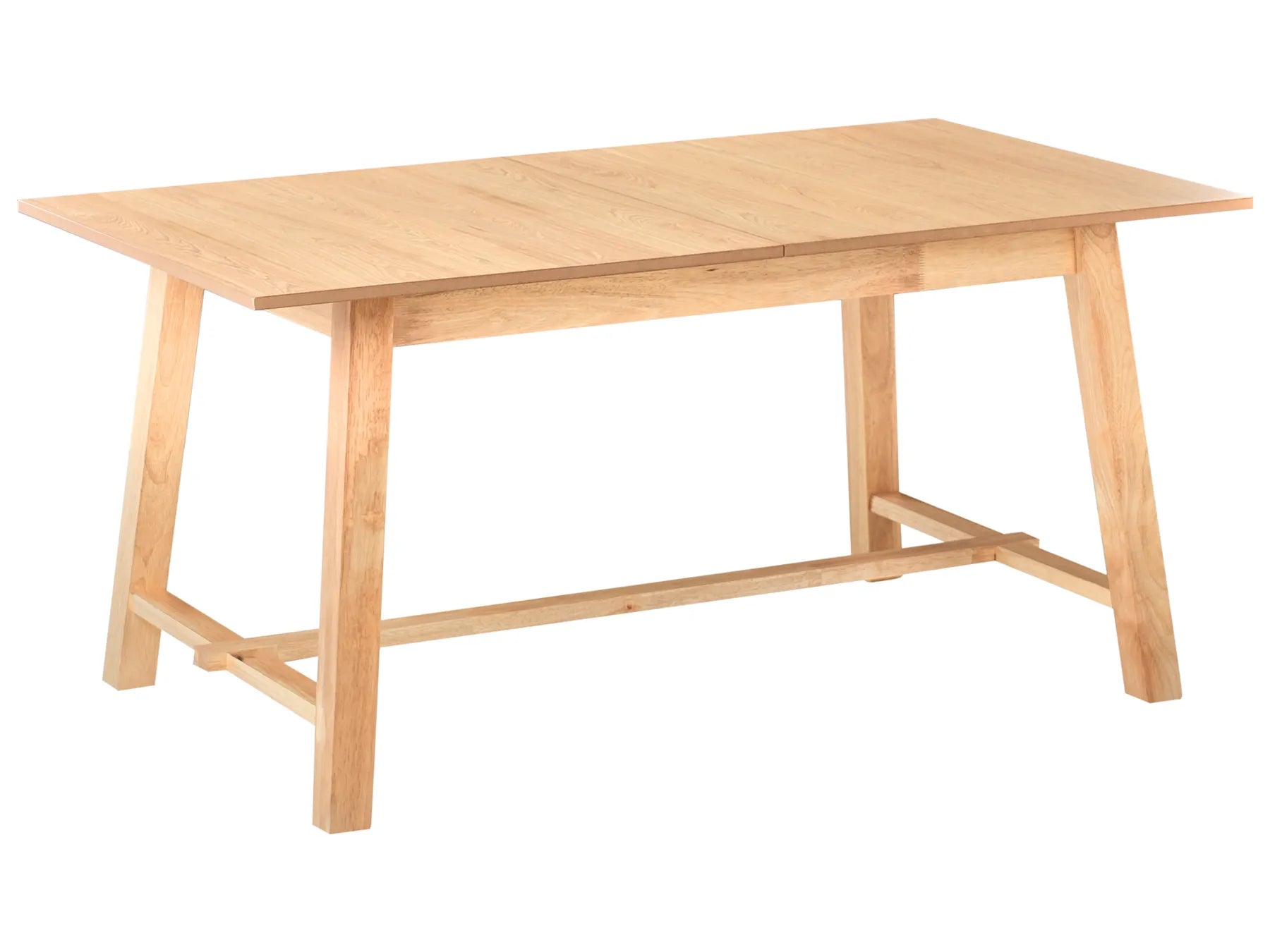 Extending Dining Table BARNES Light Ash Wood 160/200 cm 90 cm