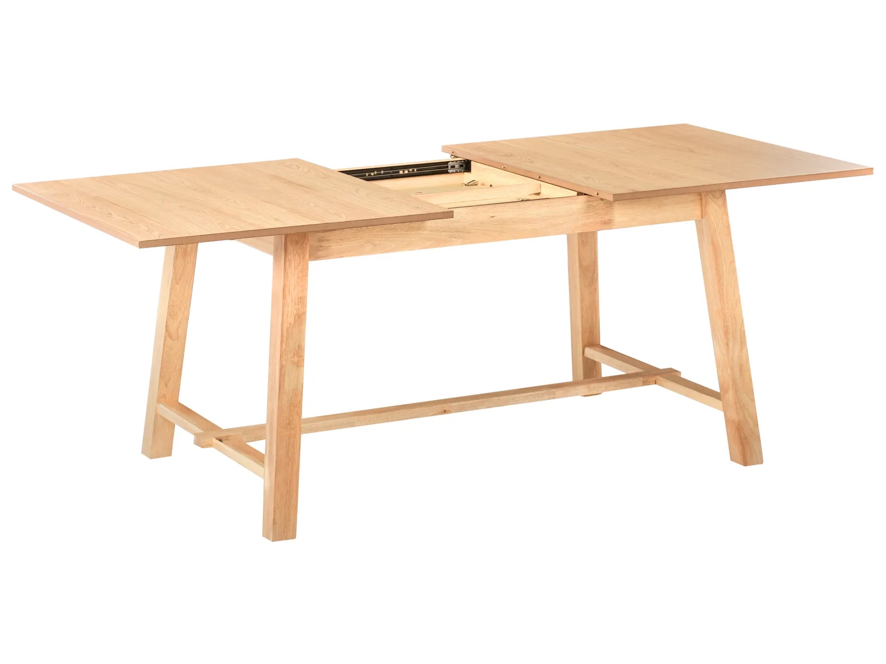 Extending Dining Table BARNES Light Ash Wood 160/200 cm 90 cm