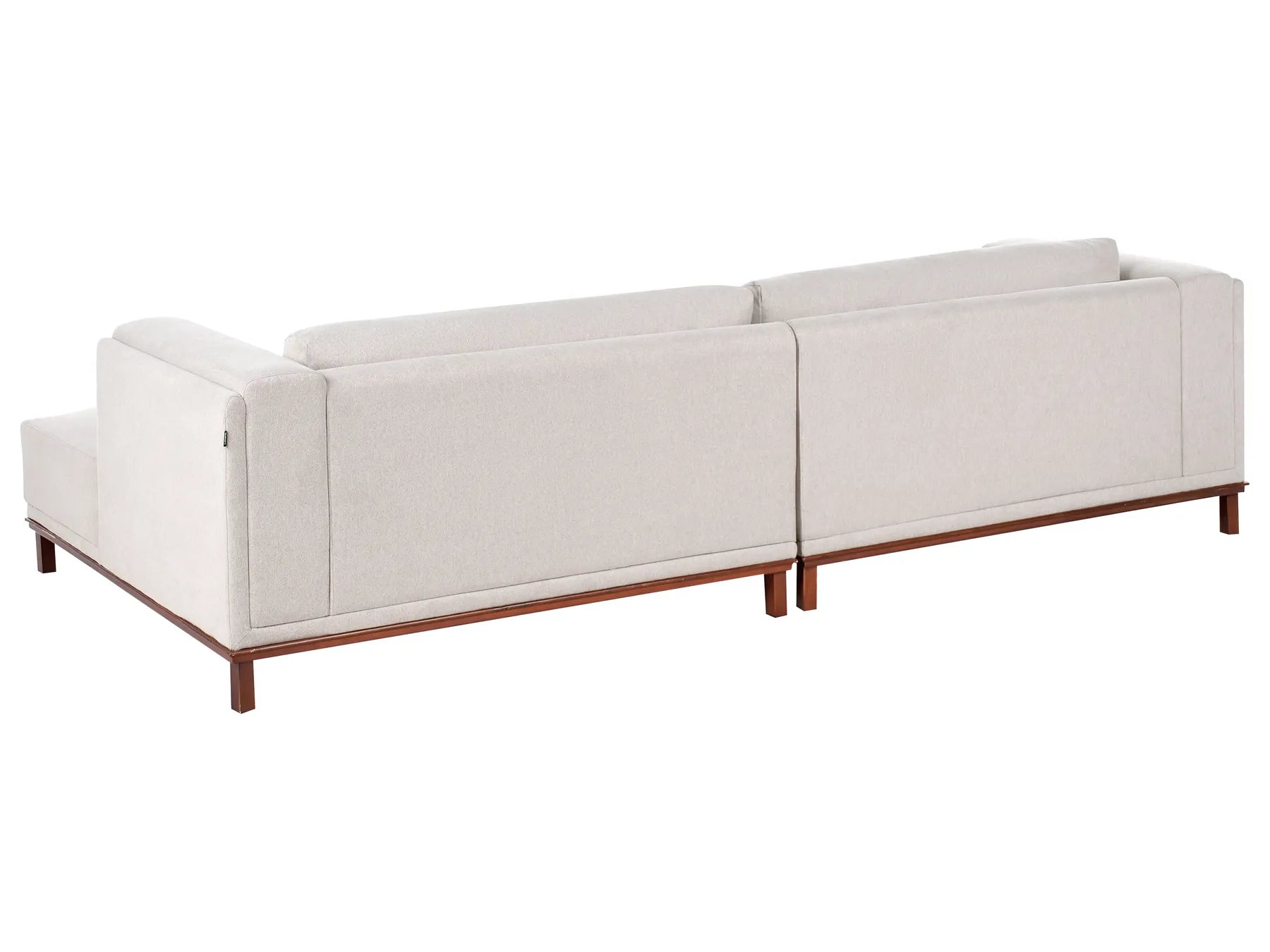 Corner Sofa 4 Seater VENG Fabric Light Beige Left Hand