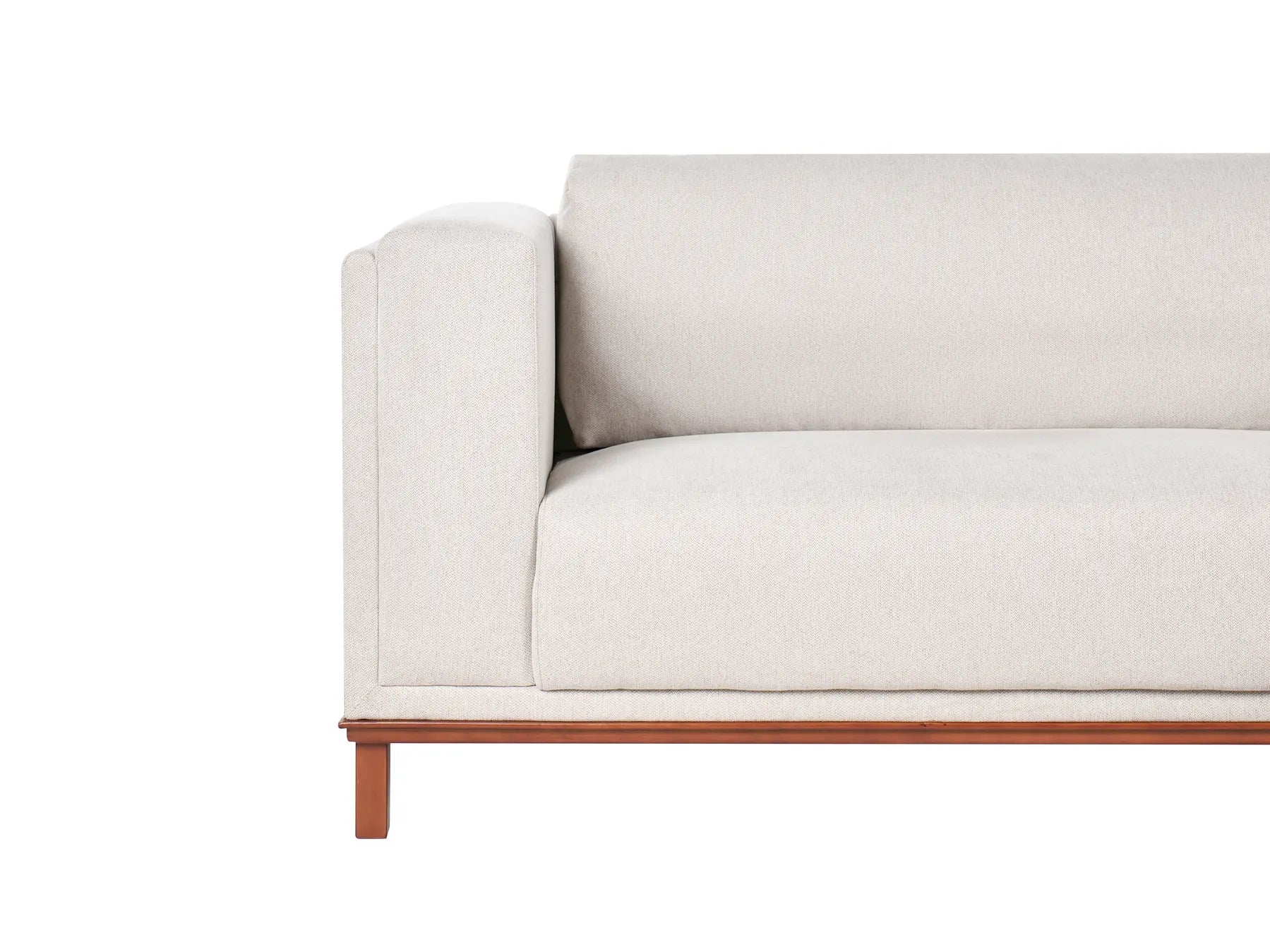 Corner Sofa 4 Seater VENG Fabric Light Beige Left Hand