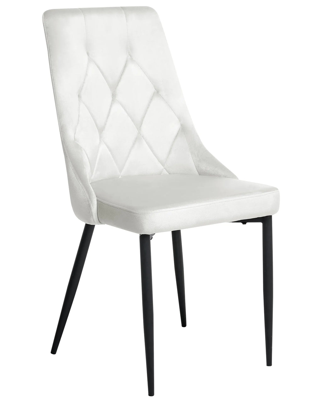 Set of 2 Dining Chairs AVENIR Velvet Off-White