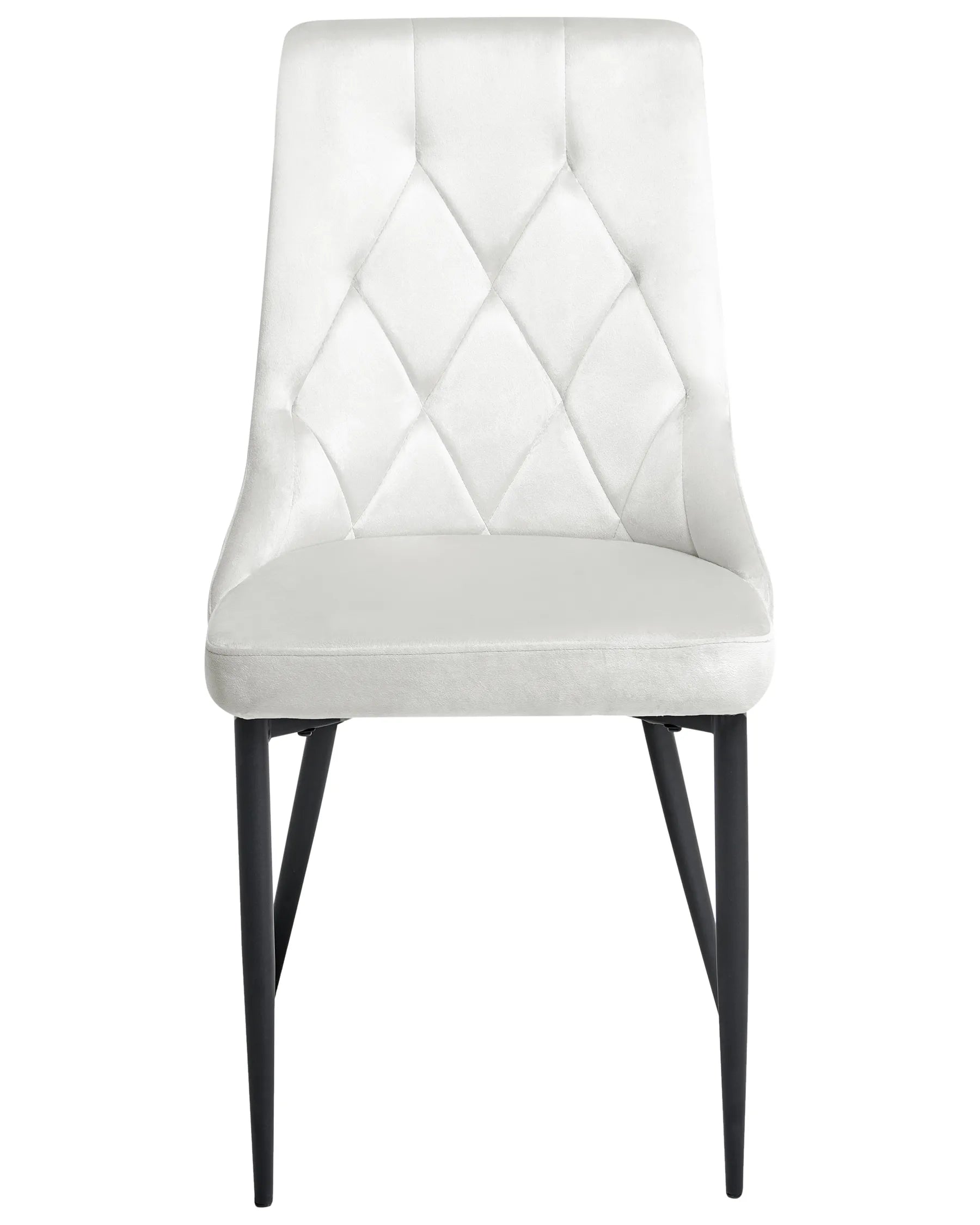 Set of 2 Dining Chairs AVENIR Velvet Off-White