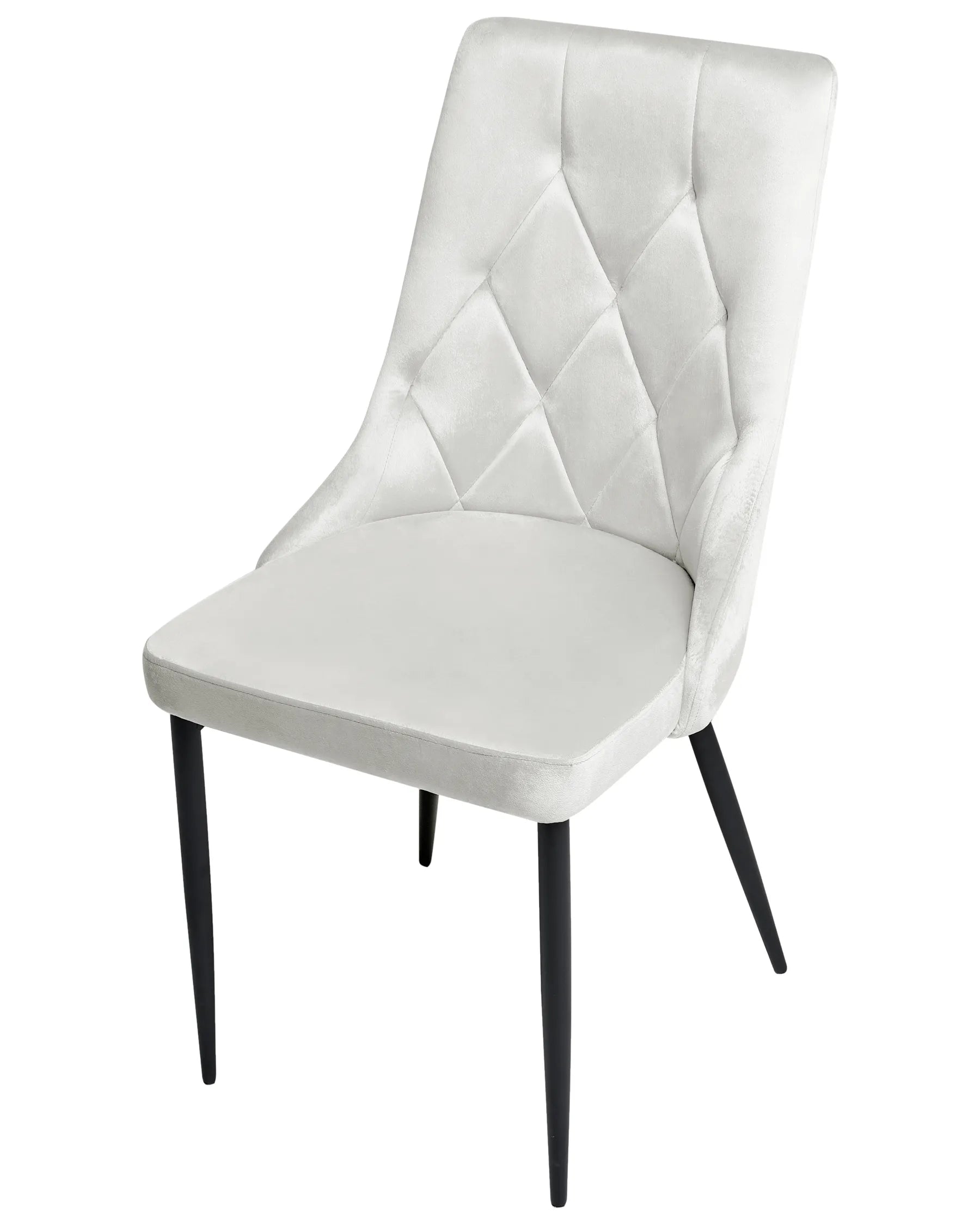 Set of 2 Dining Chairs AVENIR Velvet Off-White