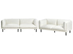 Living Room Set 5 Seater VORGOD Boucle Off-White