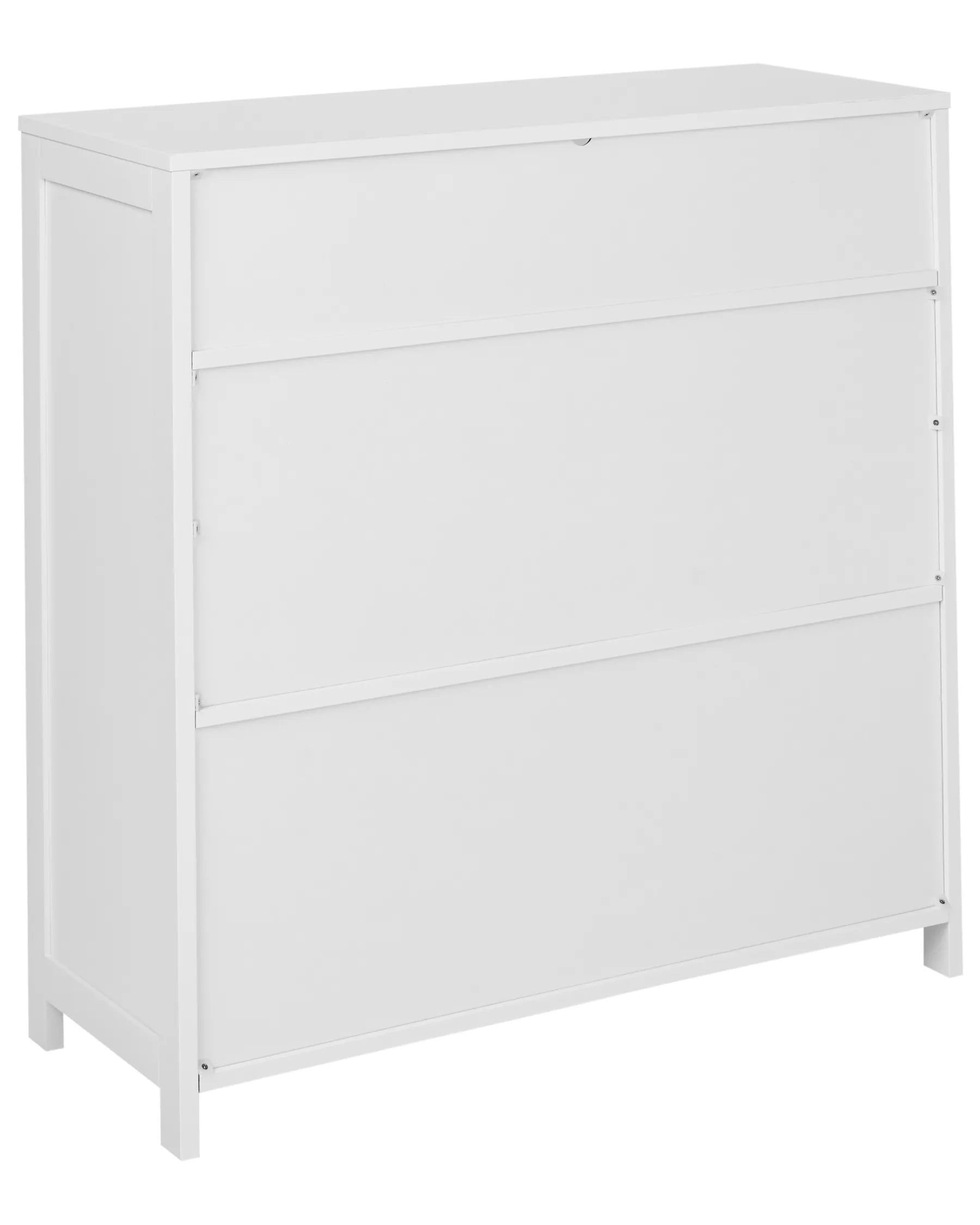 Glass Display Sideboard CRABTREE 86 cm White