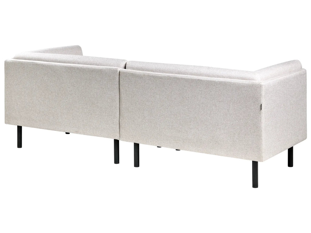 Sofa 3 Seater VORGOD Fabric Light Beige