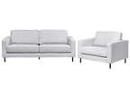 Living Room Set 4 Seater SAVALEN Fabric Light Grey