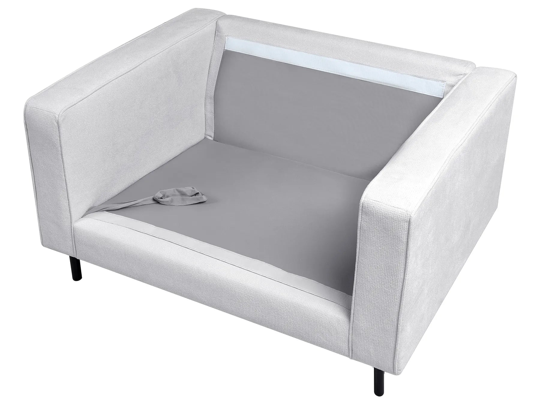 Living Room Set 4 Seater SAVALEN Fabric Light Grey