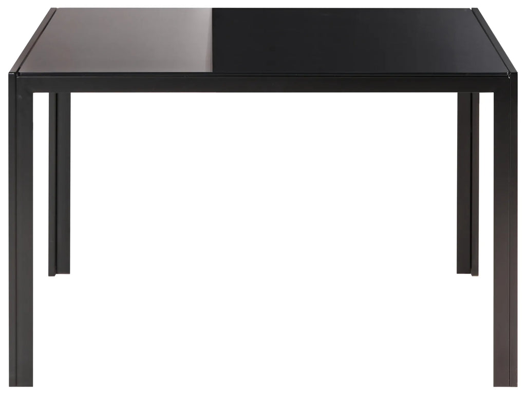 Dining Table Black 80 cm 120 cm Tempered Glass