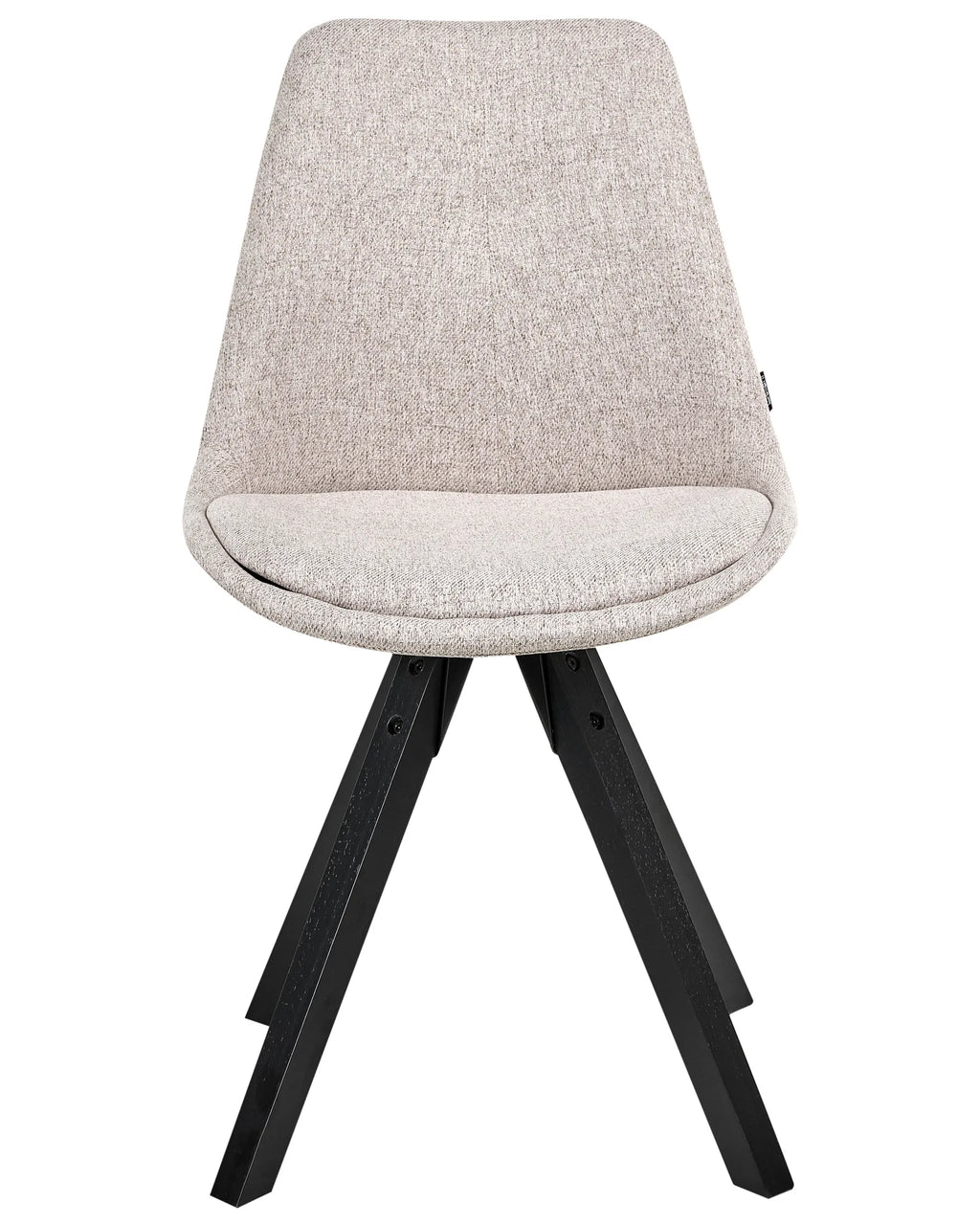 Set of 2 Dining Chairs Fabric Light Brown