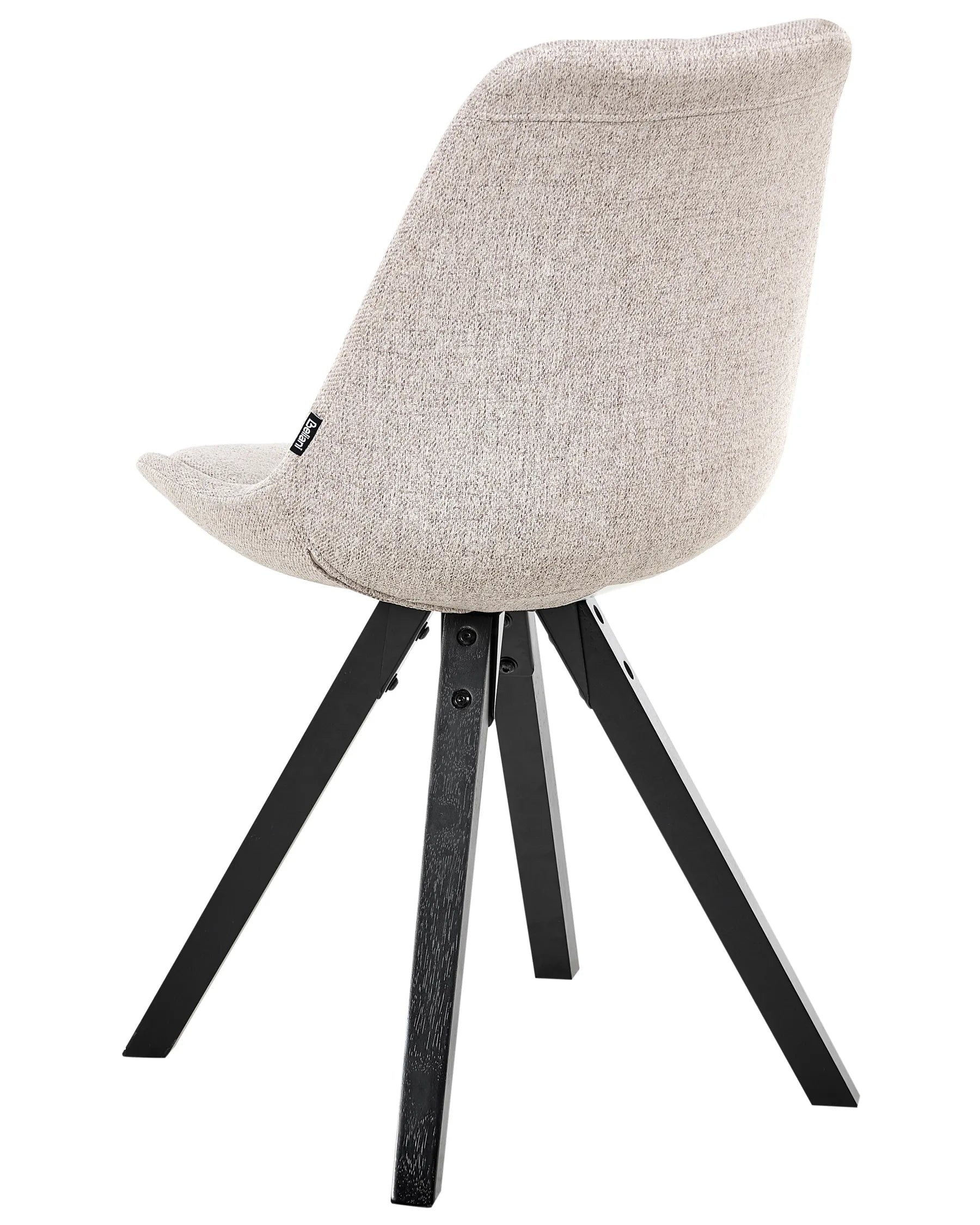 Set of 2 Dining Chairs Fabric Light Brown