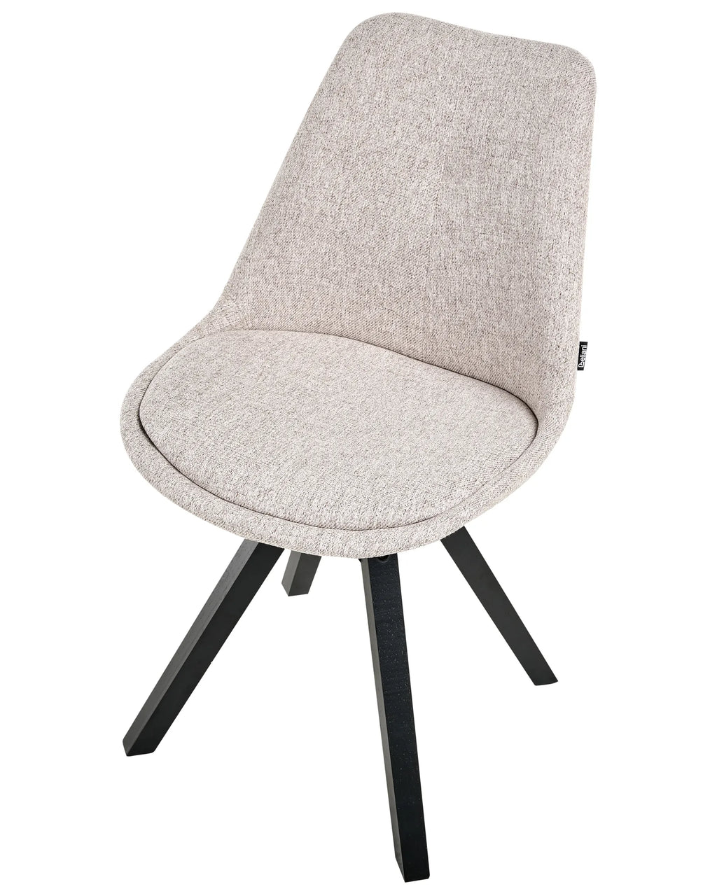 Set of 2 Dining Chairs Fabric Light Brown