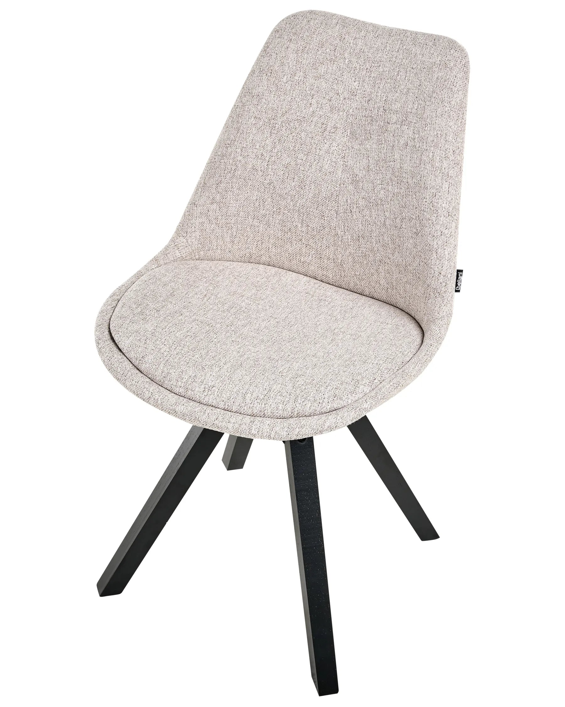 Set of 2 Dining Chairs Fabric Light Brown