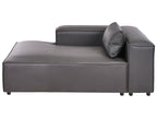 Right-Hand Chaise Lounge BRANDE Faux Leather Black