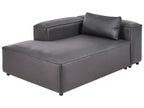 Right-Hand Chaise Lounge BRANDE Faux Leather Black
