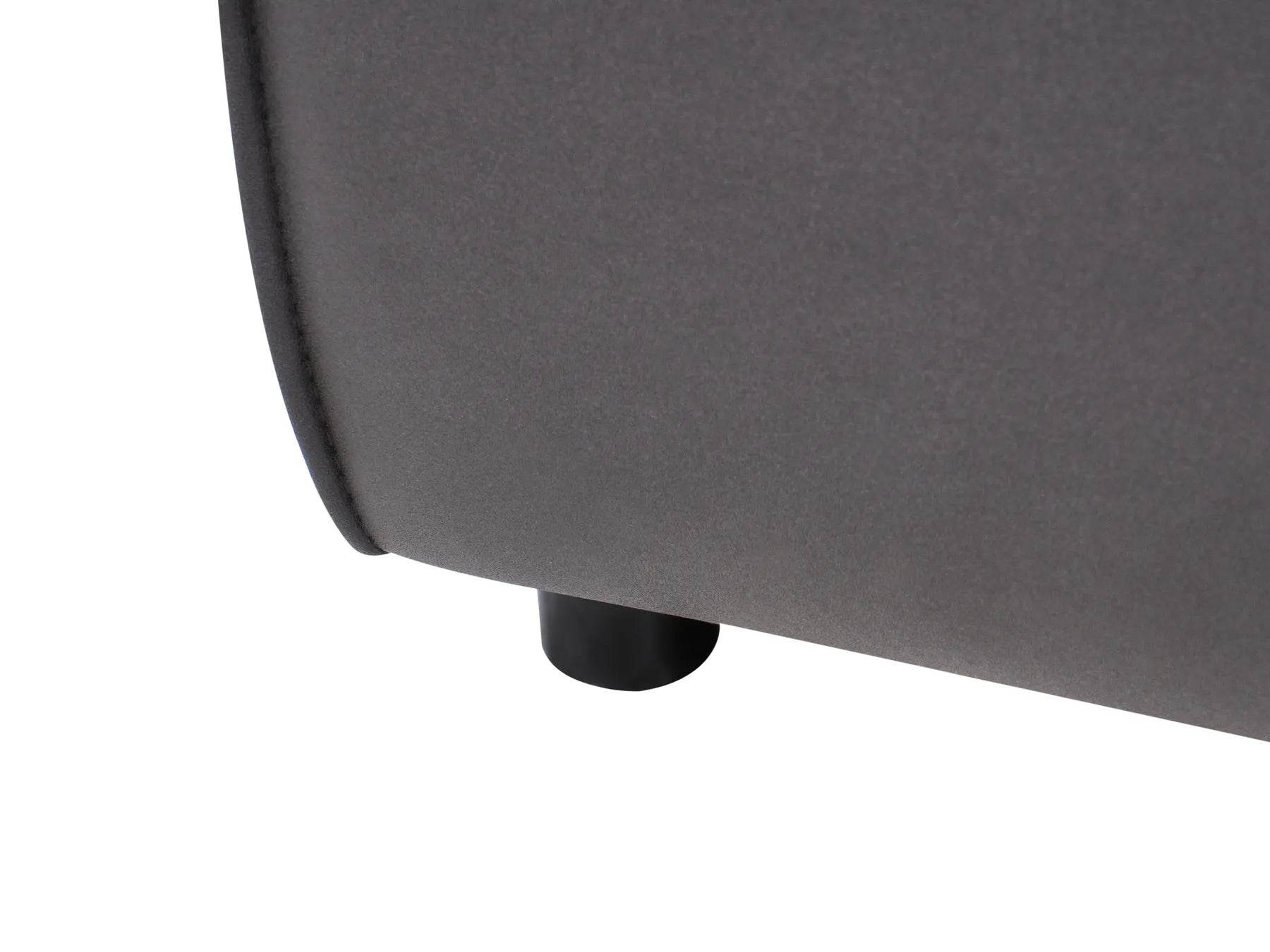 Right-Hand Chaise Lounge BRANDE Faux Leather Black