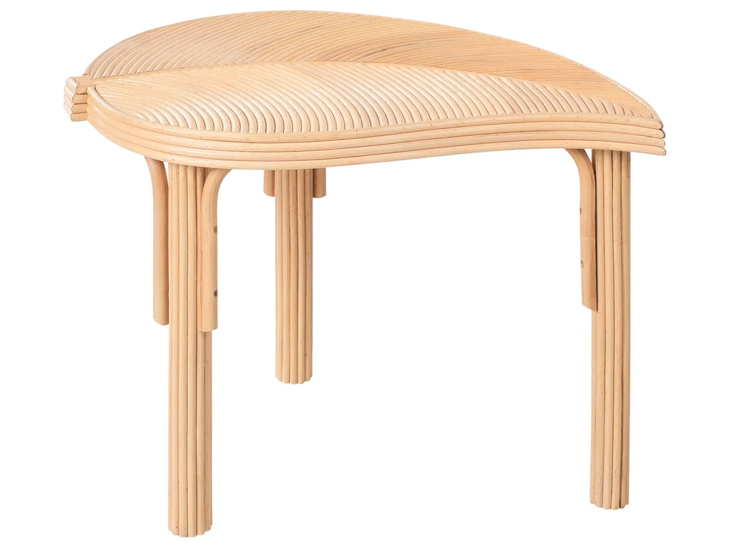 Set of 2 Coffee Tables PARALIA Rattan Natural