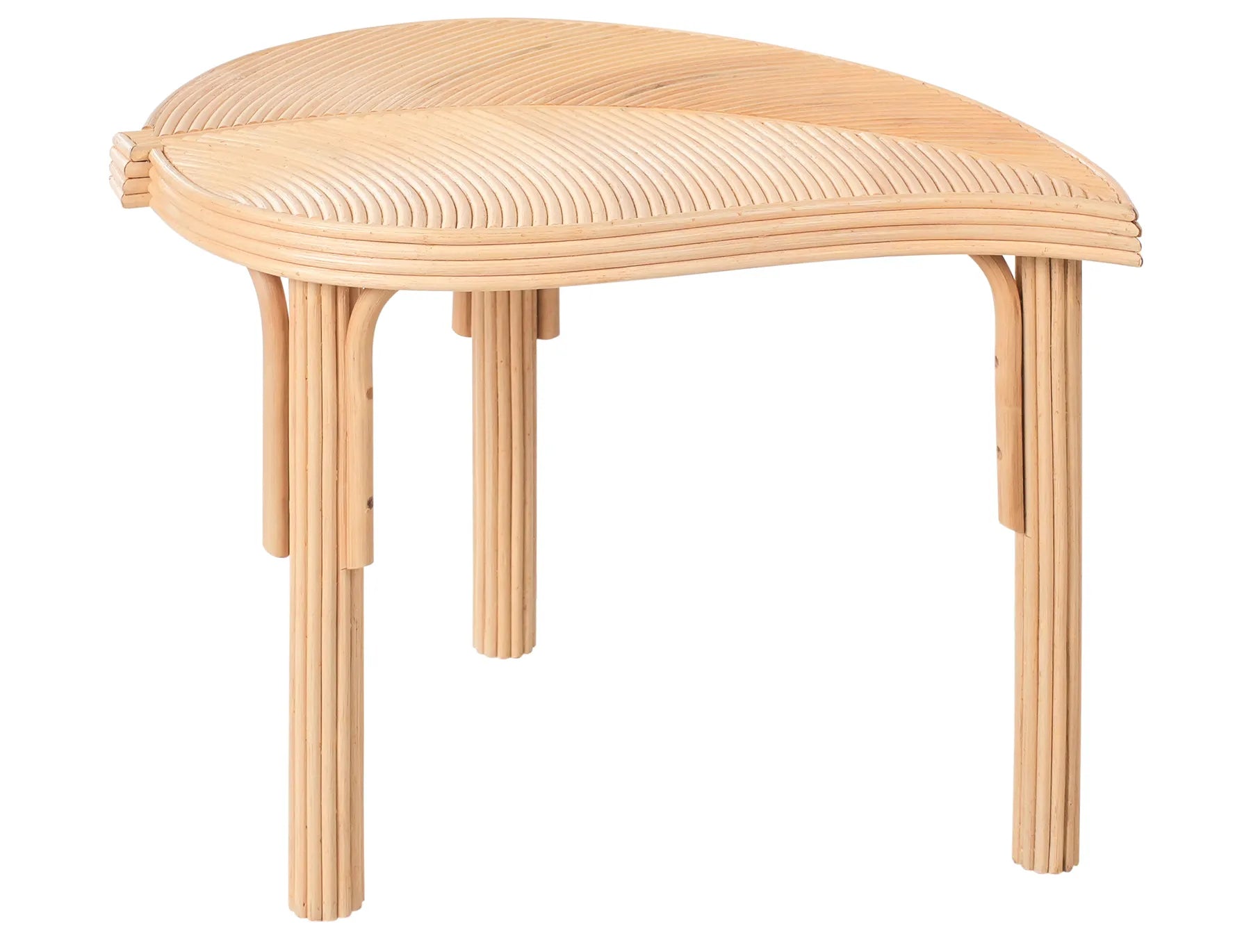 Set of 3 Coffee Tables PARALIA Rattan Natural