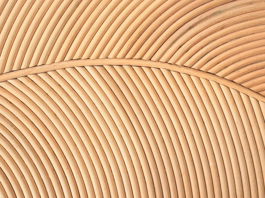 Set of 3 Coffee Tables PARALIA Rattan Natural